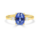 2.39ct Sapphire Ring with 0.15tct Diamonds set in 14K Yellow Gold