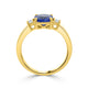 2.39ct Sapphire Ring with 0.15tct Diamonds set in 14K Yellow Gold