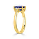 2.39ct Sapphire Ring with 0.15tct Diamonds set in 14K Yellow Gold