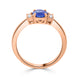 1.33Ct Sapphire Ring With 0.14Tct Diamonds Set In 14K Rose Gold