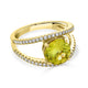 2.72ct Sphene ring with 0.35tct diamonds set in 14K yellow gold