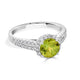 1.46ct Sphene ring with 0.41tct diamonds set in 14K white gold