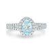 0.75ct Paraiba Rings with 0.38tct diamonds set in 18K white gold