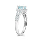 0.75ct Paraiba Rings with 0.38tct diamonds set in 18K white gold