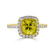 2.71ct Sphene ring with 0.44tct diamonds set in 14K yellow gold