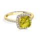 2.71ct Sphene ring with 0.44tct diamonds set in 14K yellow gold