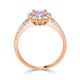 0.99ct Sapphire Rings with 0.56tct diamonds set in 14KT rose gold