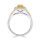 0.81tct Yellow Diamonds Rings with 0.70tct white diamonds set in 14kt two tone gold