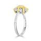 0.54tct Yellow Diamond Ring with 0.87tct Diamonds set in 14K Two Tone gold