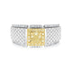 0.7tct Yellow Diamond Ring with 0.41tct Diamonds set in 14K Two Tone gold