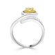 0.26 Yellow Diamond Rings with 0.24tct Diamond set in 14K Two Tone Gold