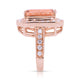 7.03ct Morganite ring with 0.91tct diamonds set in 14K rose gold