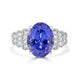 5.63Ct Tanzanite Ring With 0.23Tct Diamonds Set In 14K White Gold