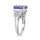 5.63Ct Tanzanite Ring With 0.23Tct Diamonds Set In 14K White Gold