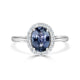 1.64ct Sapphire Rings  with 0.20tct diamonds set in 14KT white gold