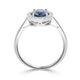 1.64ct Sapphire Rings  with 0.20tct diamonds set in 14KT white gold