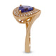 1.68ct Tanzanite ring with 0.29tct diamonds set in 14K yellow gold