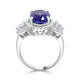 5.23Ct Tanzanite Ring With 0.62Tct Diamonds Set In 14K White Gold