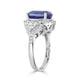 5.23Ct Tanzanite Ring With 0.62Tct Diamonds Set In 14K White Gold