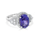 5.23Ct Tanzanite Ring With 0.62Tct Diamonds Set In 14K White Gold