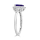 1.15ct Tanzanite ring with 0.23tct diamonds set in 14K white gold