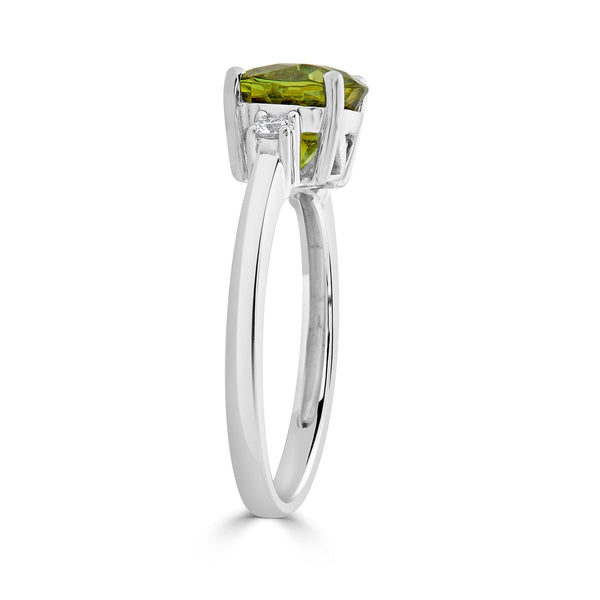 2.37ct Sphene ring with 0.13tct diamonds set in 14K white gold