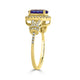 1.71ct Tanzanite ring with 0.23tct diamonds set in 14K yellow gold