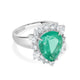 5.48ct Colombian Emerald Ring With 1.19ct Diamonds Set In Platinum