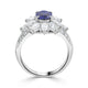 1.18ct Sapphire Ring with 1.28tct Diamonds set in Platinum