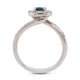 Green 0.54Ct Tourmaline Ring With 0.26Tct Diamond Pave Bypass Set In 14Kt White Gold