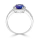 1.04ct Tanzanite ring with 0.47tct diamonds set in 14K white gold