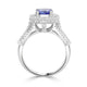 1.42ct Tanzanite Rings with 0.63tct Diamond set in 14K White Gold