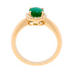 1.25ct Emerald ring with 0.11ct diamonds set in 18K yellow gold