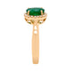 1.25ct Emerald ring with 0.11ct diamonds set in 18K yellow gold