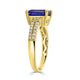 2.30ct Tanzanite ring with 0.24tct diamonds set in 14K yellow gold