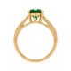 2.34Ct Emerald Ring With 0.29Tct Diamond Accents In 14K Yellow Gold