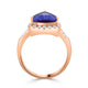 2.65 Tanzanite Rings with 0.36tct Diamond set in 14K Rose Gold