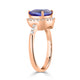 2.65 Tanzanite Rings with 0.36tct Diamond set in 14K Rose Gold