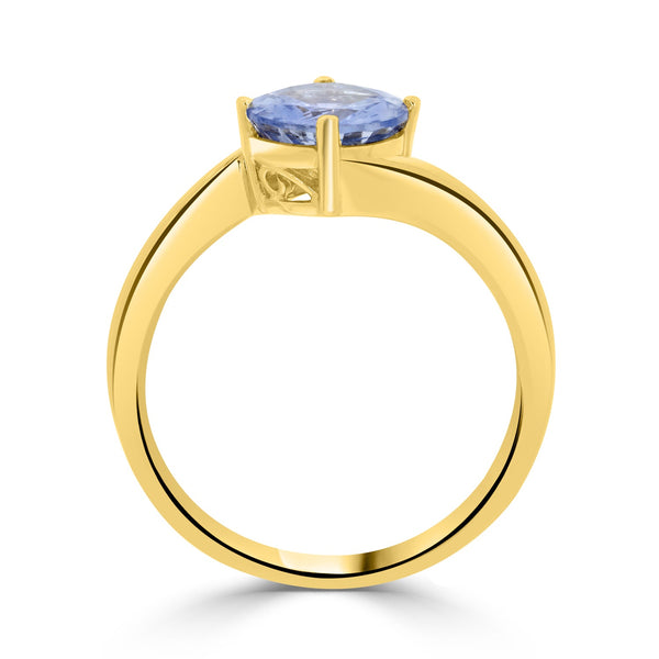 1.72ct Sapphire rings set in 14KT yellow gold