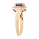 1.33ct Tanzanite ring with 0.25tct diamonds set in 14kt rose gold