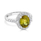 2.74ct Sphene ring with 0.68tct diamonds set in 14K white gold