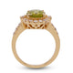 3.38ct Sphene ring with 0.66ct diamonds et in 14K yellow gold