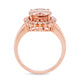 5.77ct Pink Zircon ring with 0.35tct diamonds set in 14K rose gold