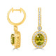 4.66tct Sphene Earring with 1.2tct Diamonds set in 14K Yellow Gold