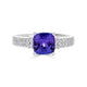 1.68Ct Tanzanite Ring With 0.19Tct Diamonds Set In 14Kt White Gold