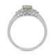 Elegant 0.90Ct Tsavorite Solitaire With 0.09Tct Diamond In 14Kt White Gold Ring