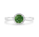 0.99ct Demantoid Garnet Ring with 0.09tct Diamonds set in 14K White Gold