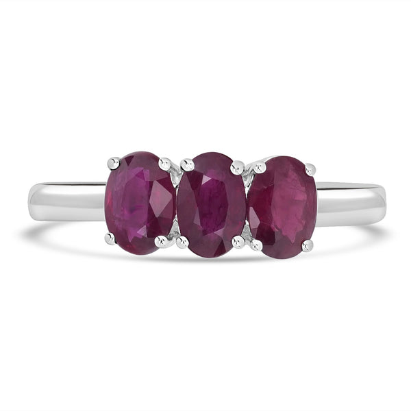 1.47ct Ruby Rings set in 14K White Gold