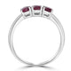 1.47ct Ruby Rings set in 14K White Gold