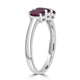 1.47ct Ruby Rings set in 14K White Gold